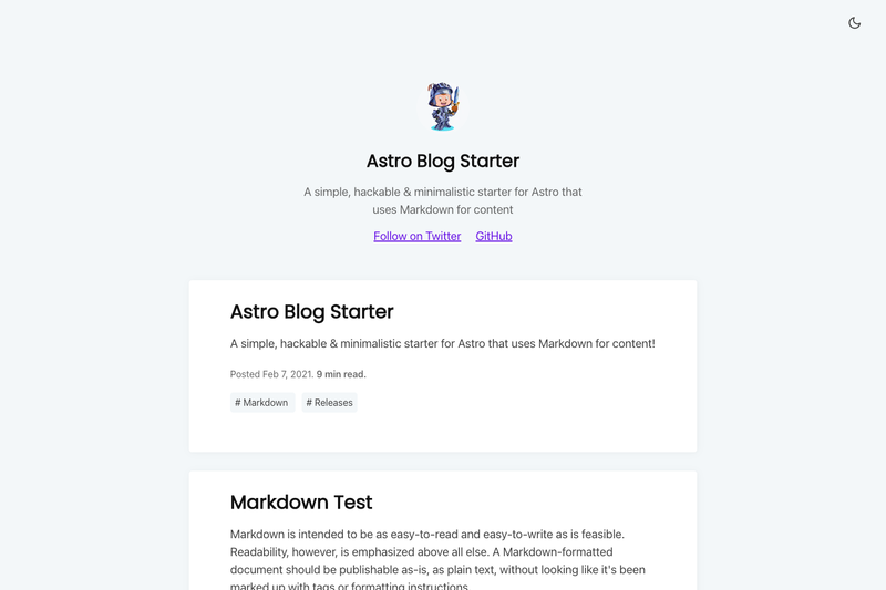 Image for Astro Starter Blog on template0.com Image for Astro Starter Blog on template0.com