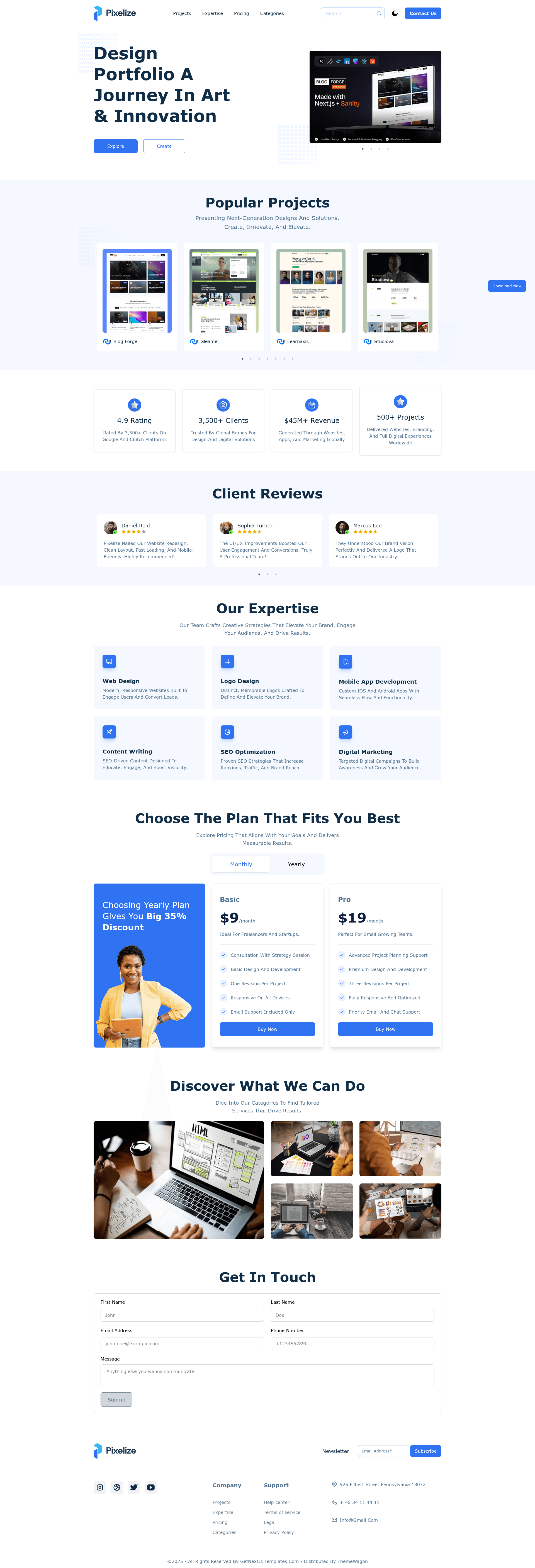 screenshot of Pixelize on template0.com