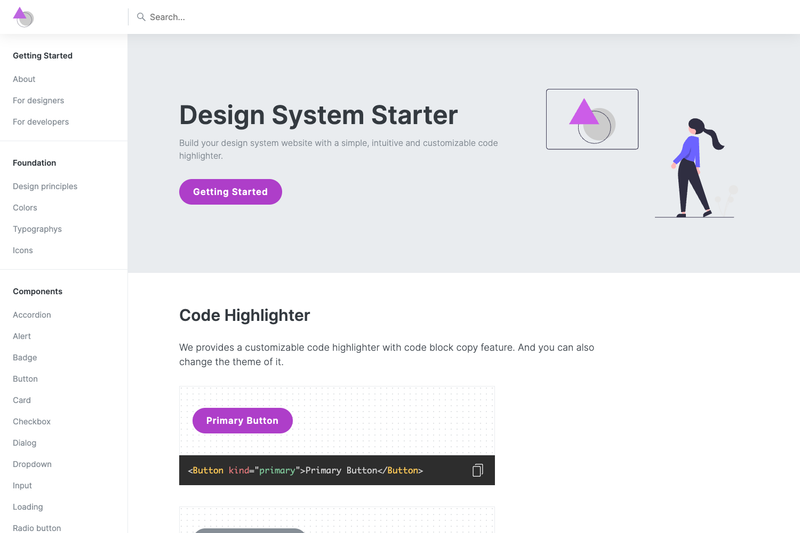 Image for Gatsby Starter Design System on template0.com Image for Gatsby Starter Design System on template0.com