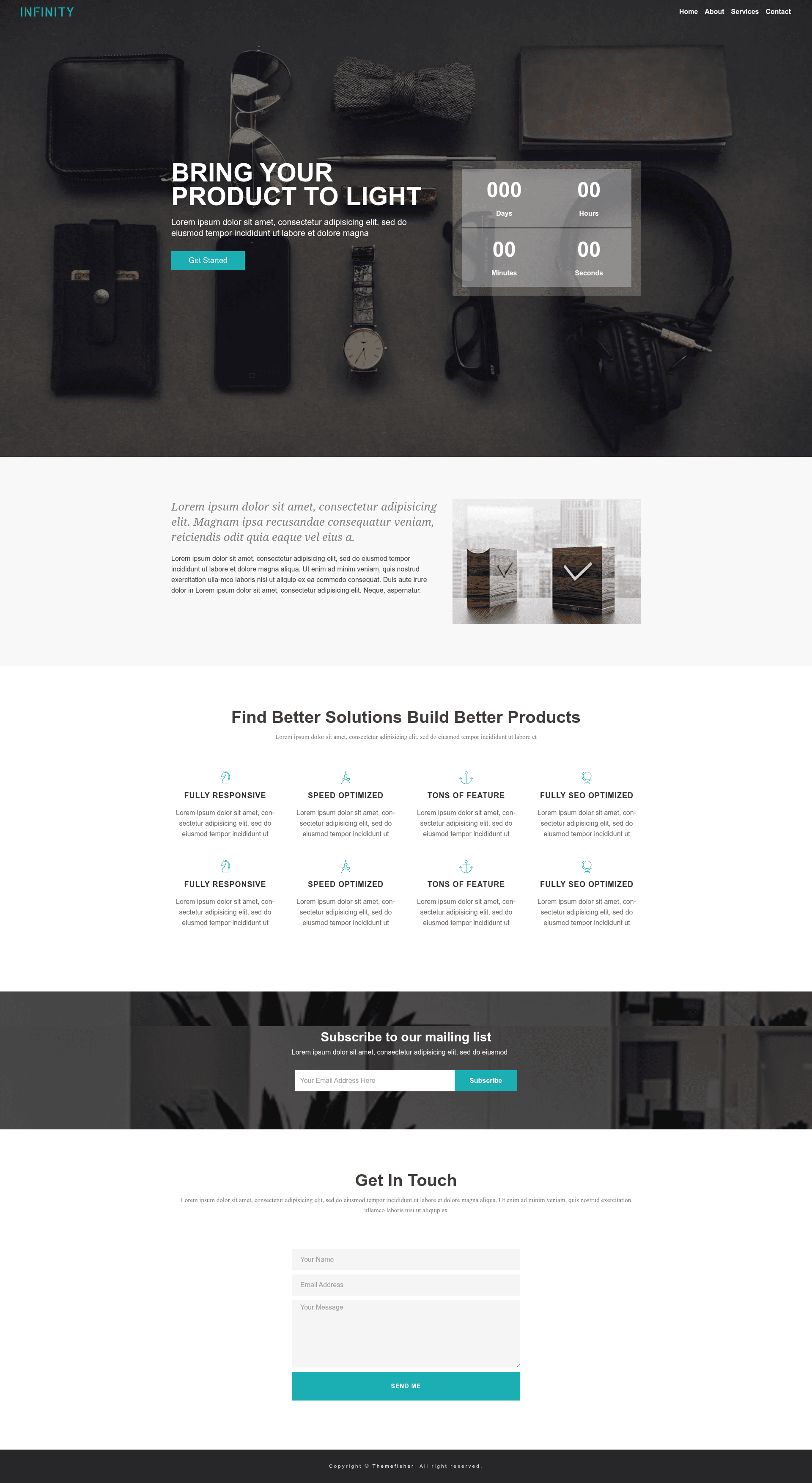 screenshot of Infinity Hugo on template0.com