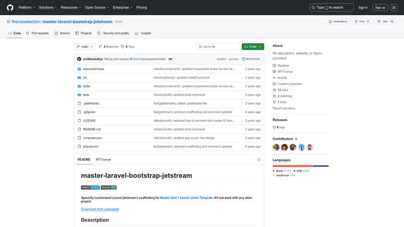 Image for master-laravel-bootstrap-jetstream on template0.com