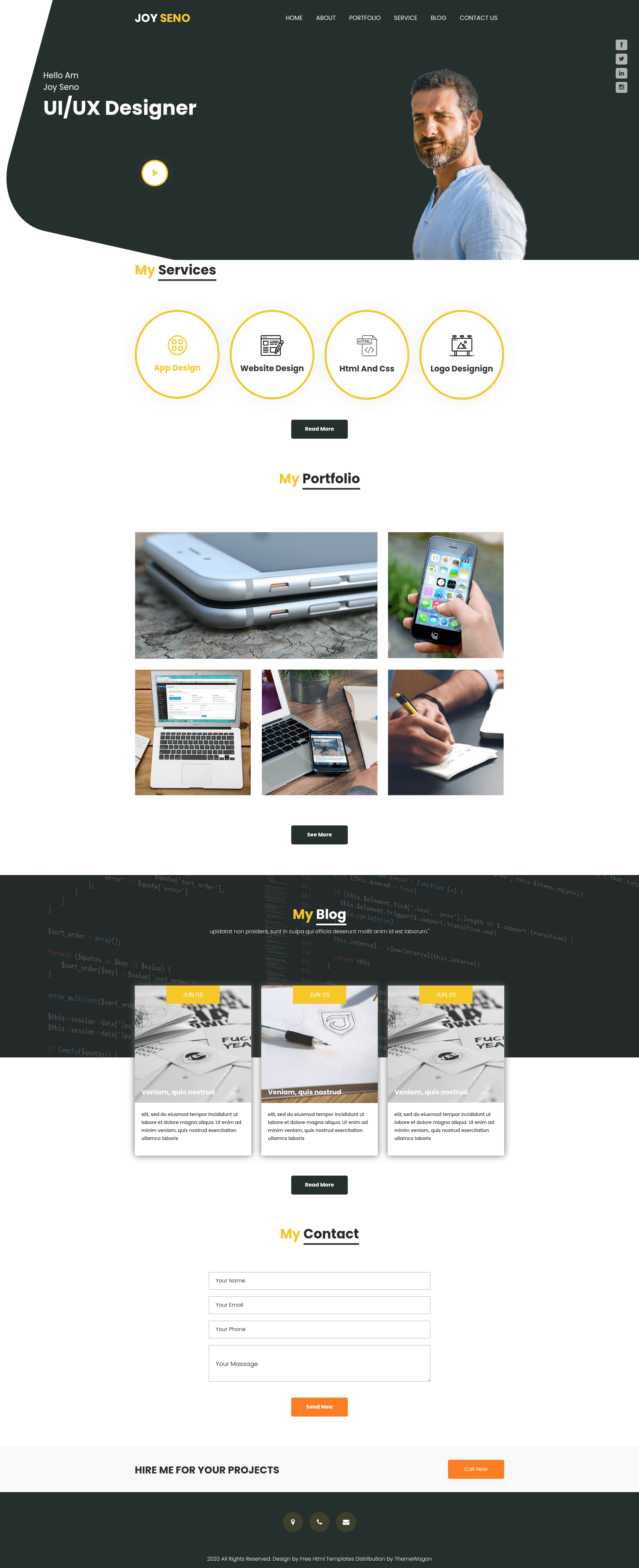 screenshot of JoySeno on template0.com