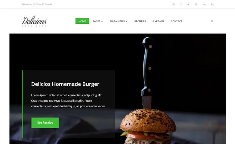 Image for Delicious - Free Bootstrap 4 HTML5 Recipe Website Template on template0.com