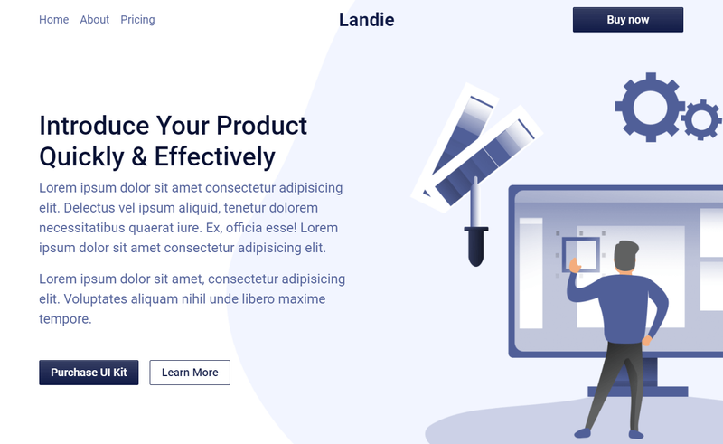 Image for Landie - Free Bootstrap 5 Landing Page Template on template0.com