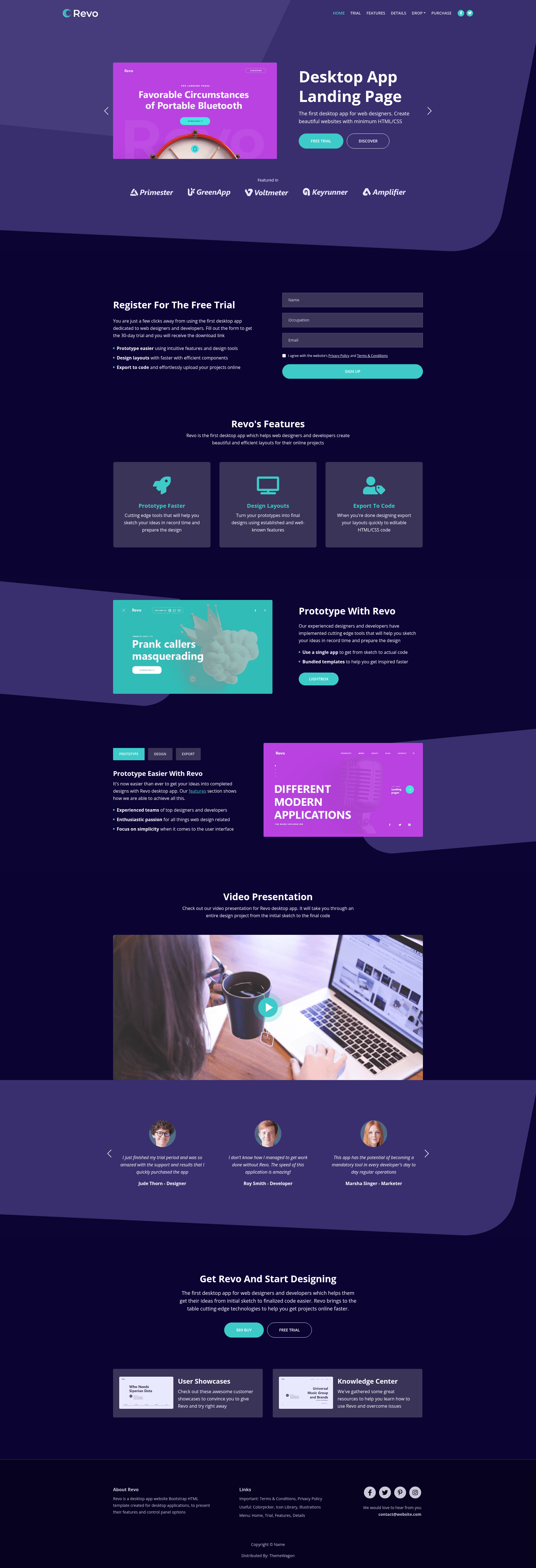 screenshot of Revo on template0.com
