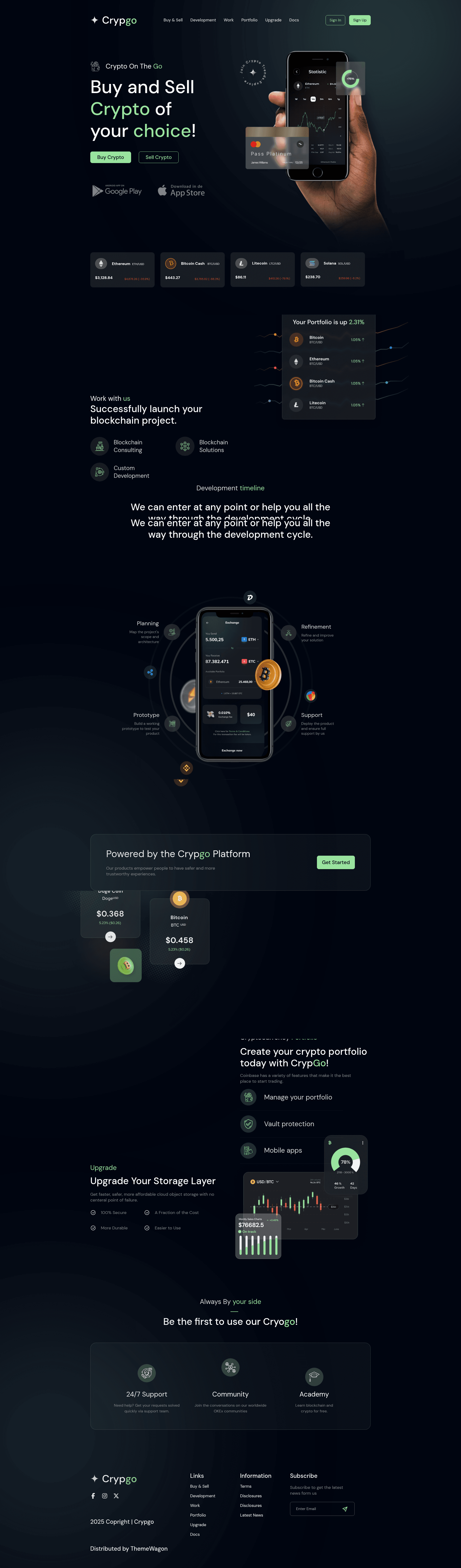screenshot of Crypgo on template0.com