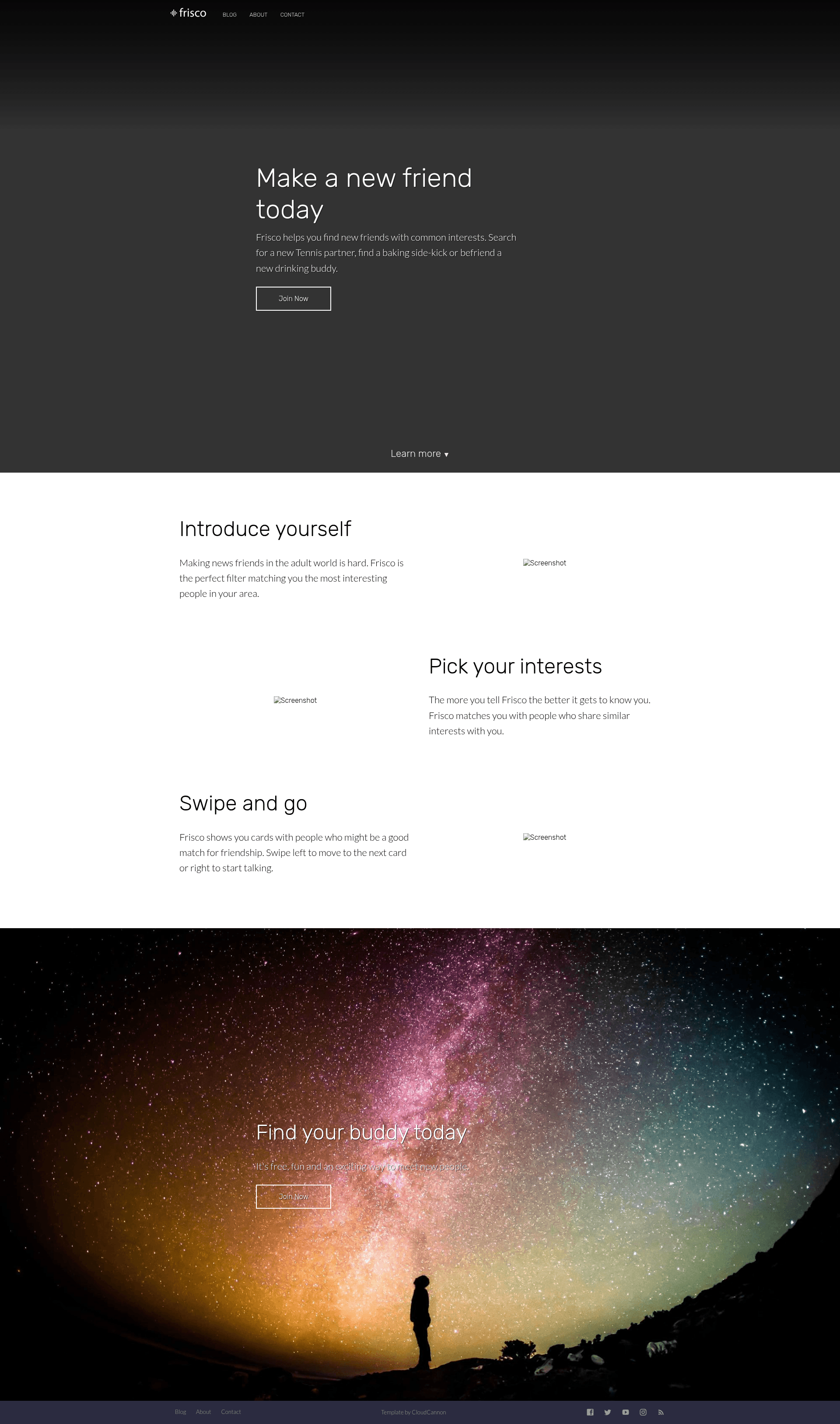 screenshot of Frisco on template0.com