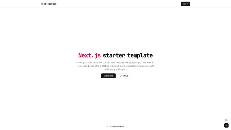 Image for next-starter on template0.com Image for next-starter on template0.com