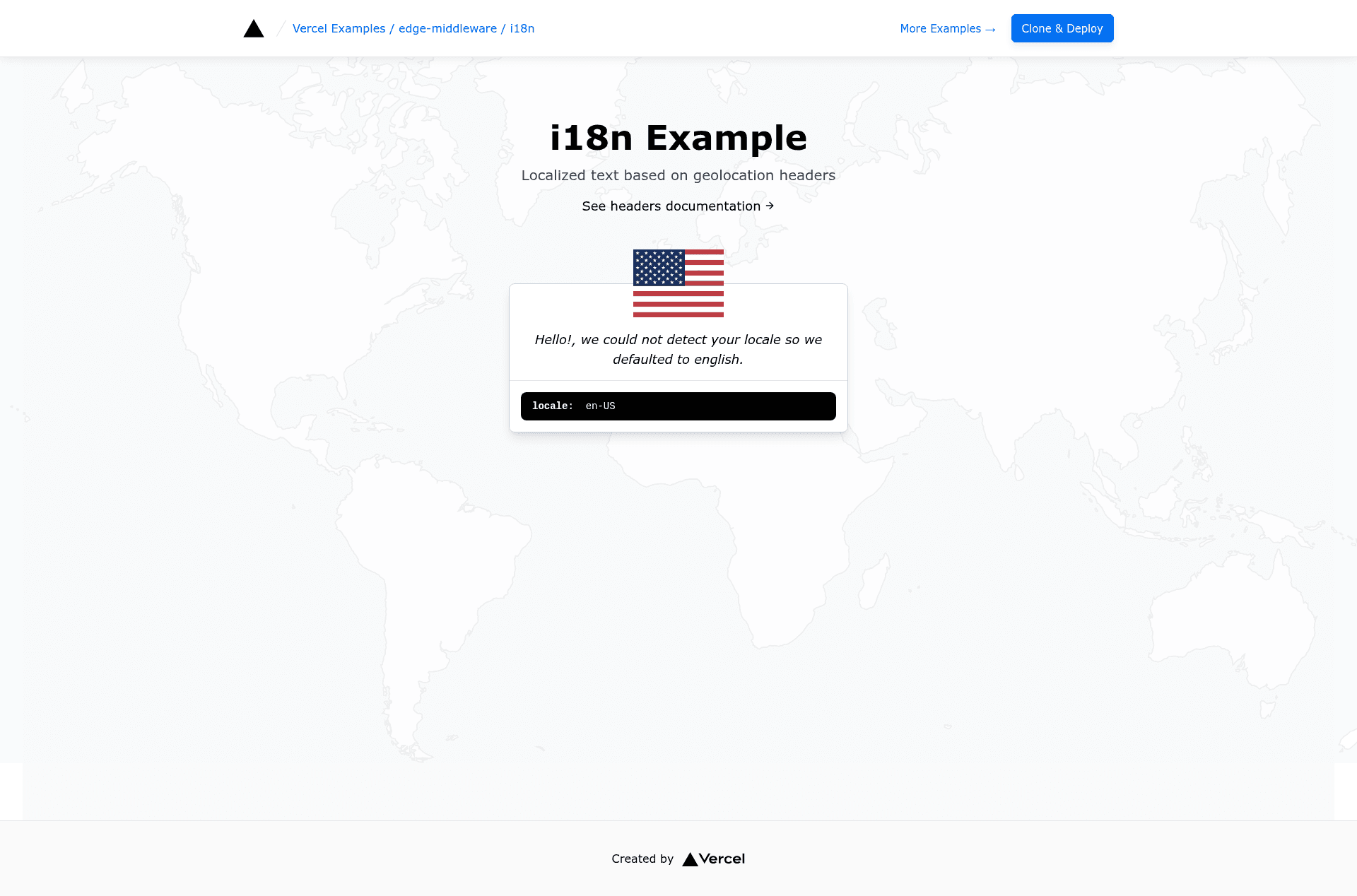 screenshot of i18n in Edge Middleware on template0.com