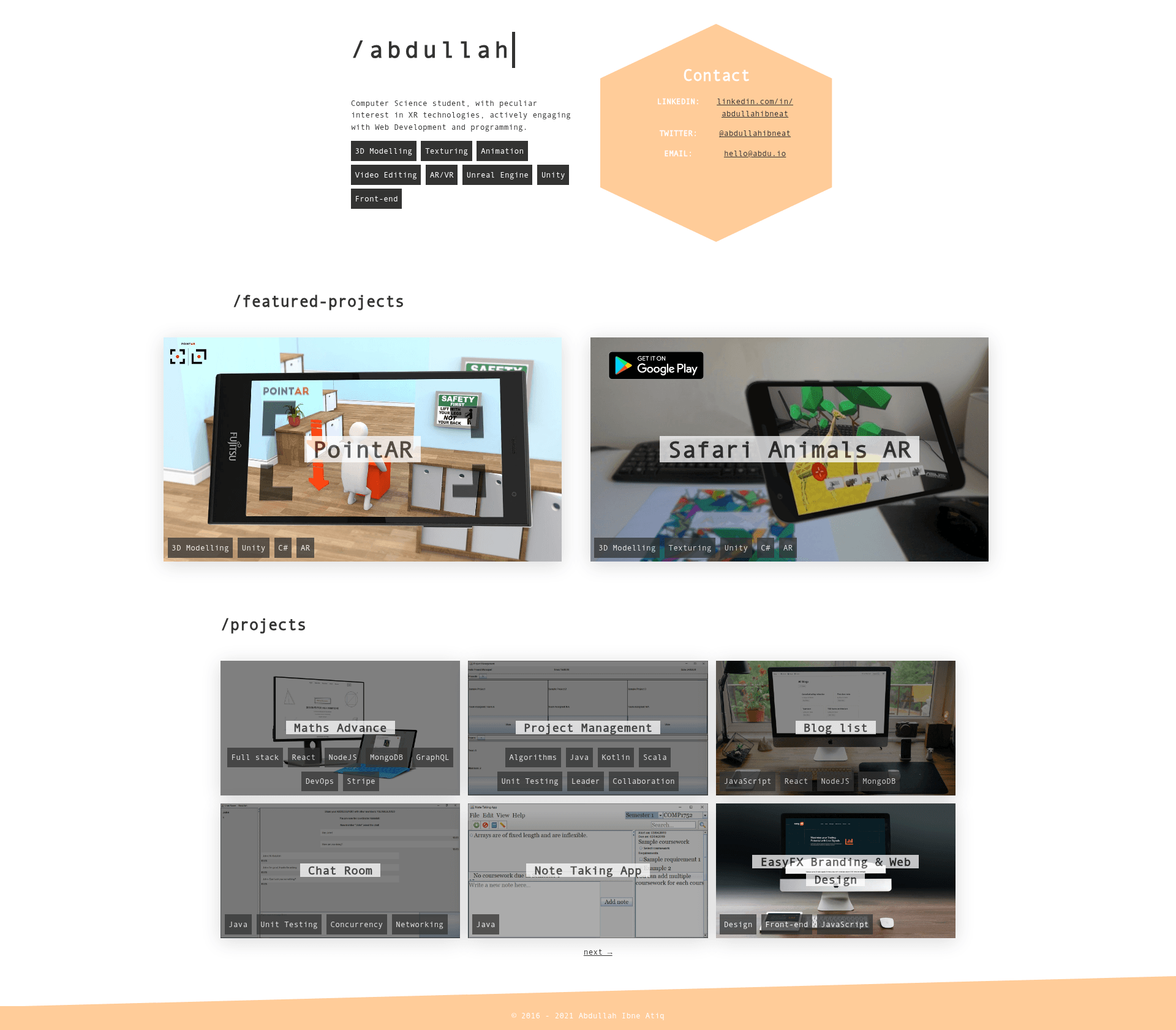 screenshot of Jekyll Portfolio on template0.com