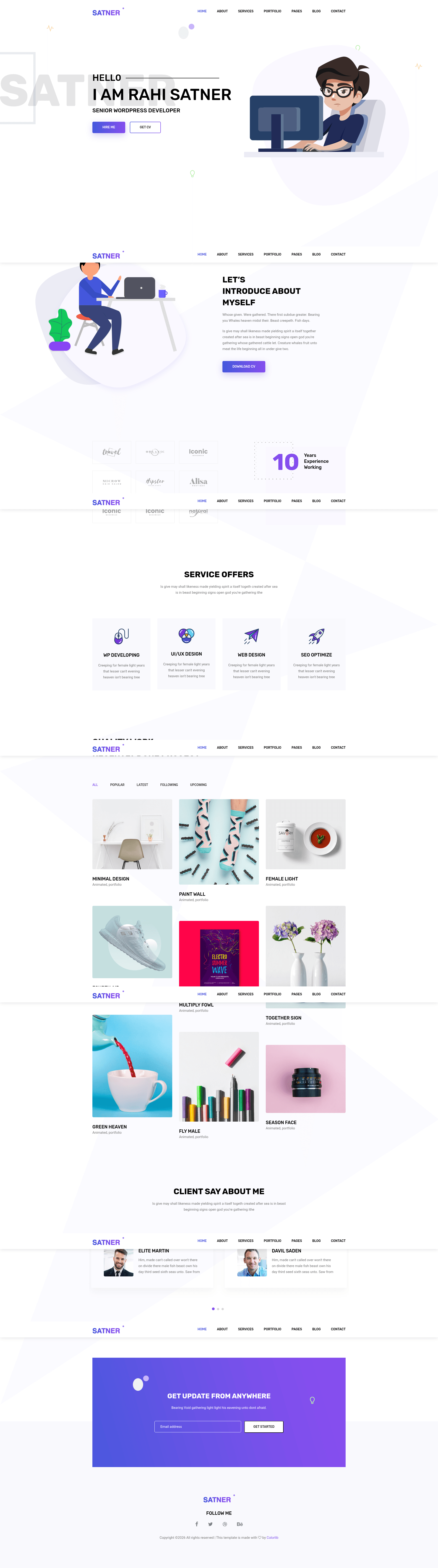 screenshot of Satner on template0.com