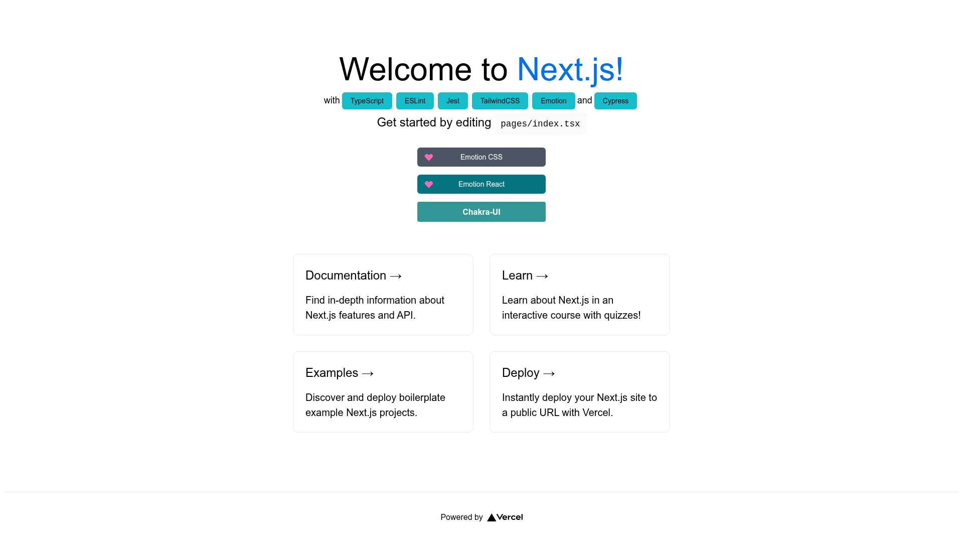 screenshot of Thank u, Next.js on template0.com