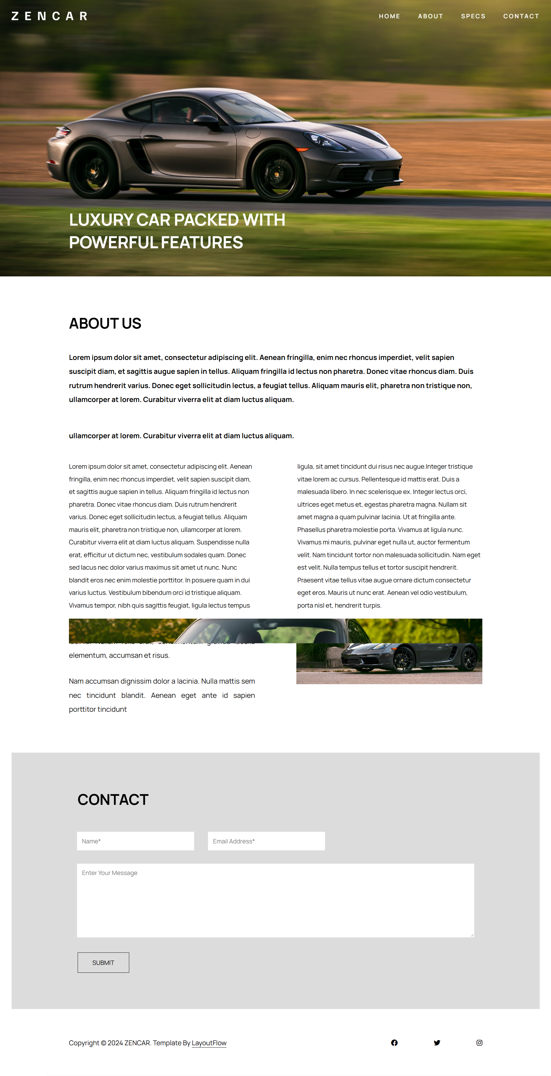 Image for Zencar(landing page html template) on template0.com