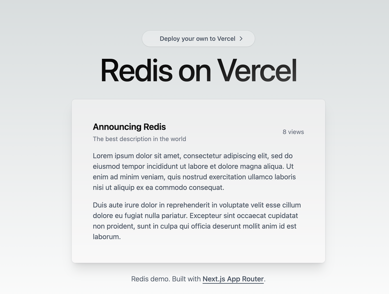 Image for Redis Next.js Starter on template0.com Image for Redis Next.js Starter on template0.com