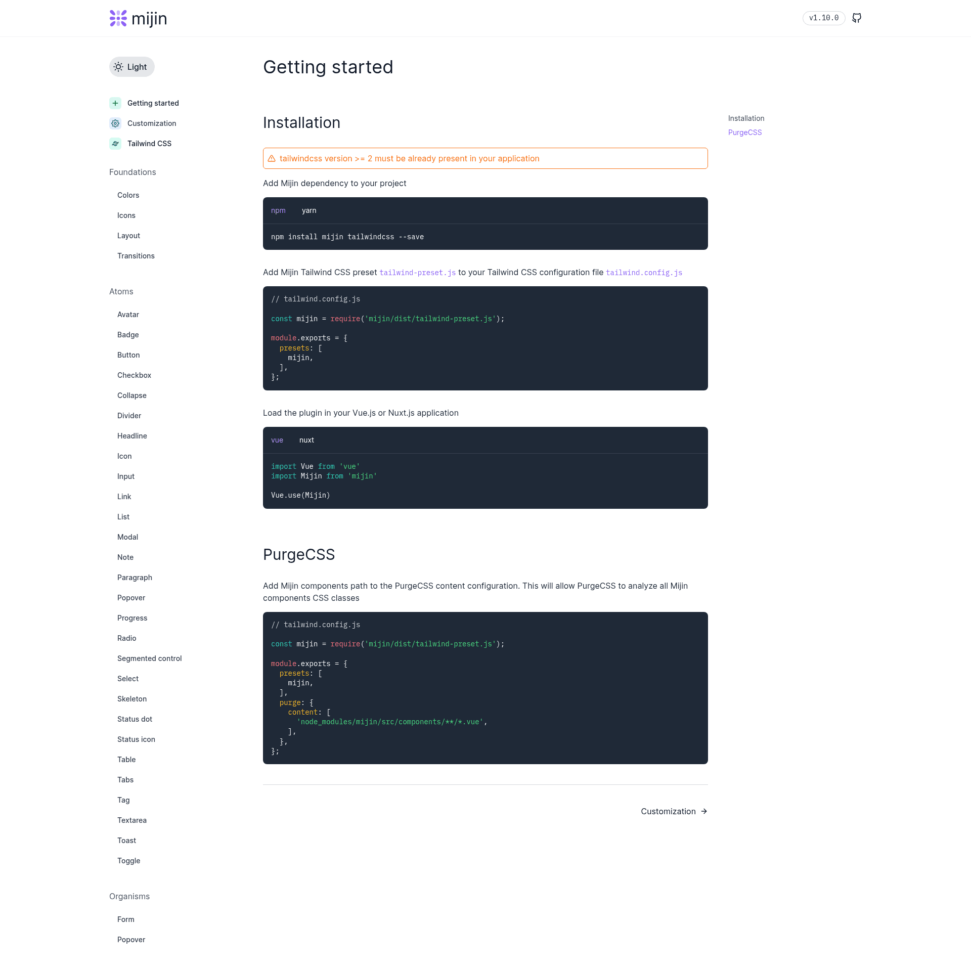 screenshot of Mijin on template0.com
