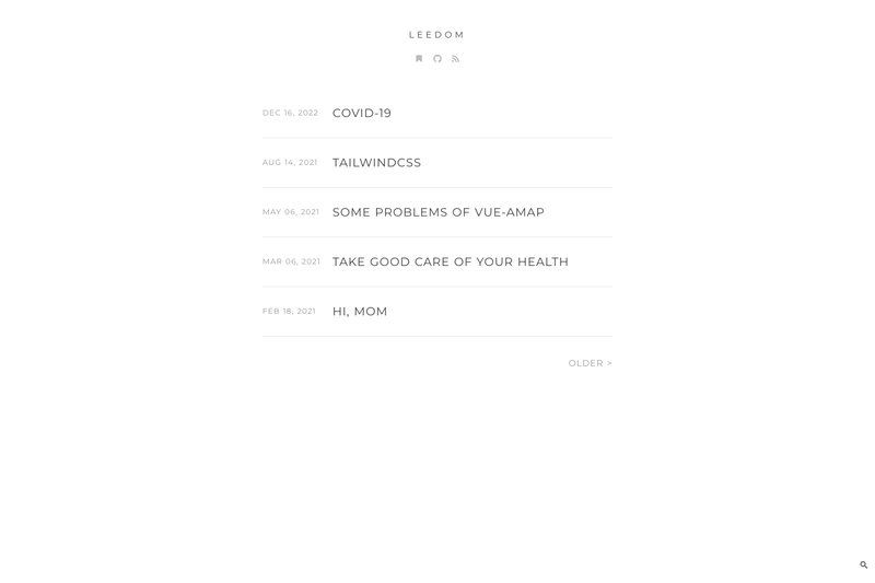 Image for Hexo Theme Leedom on template0.com