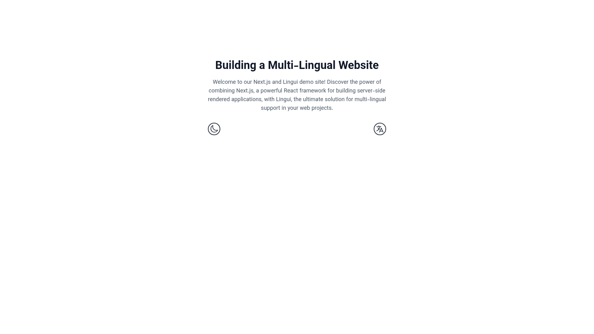 screenshot of Next.js Lingui Template on template0.com