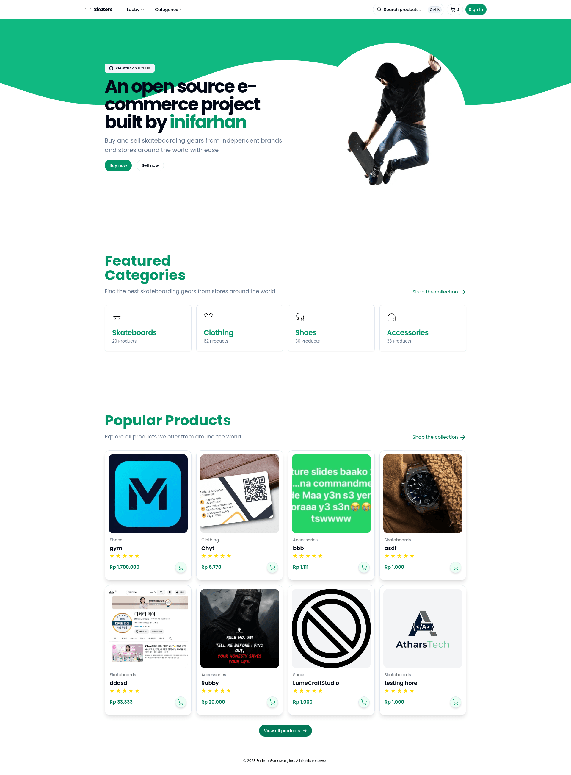 screenshot of Skaters on template0.com