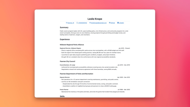 Image for Astro Resume Minimal Template on template0.com