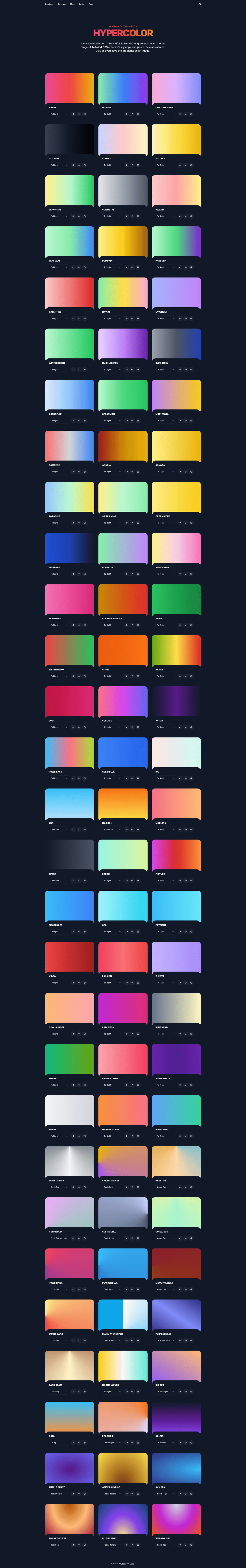 screenshot of Hypercolor on template0.com