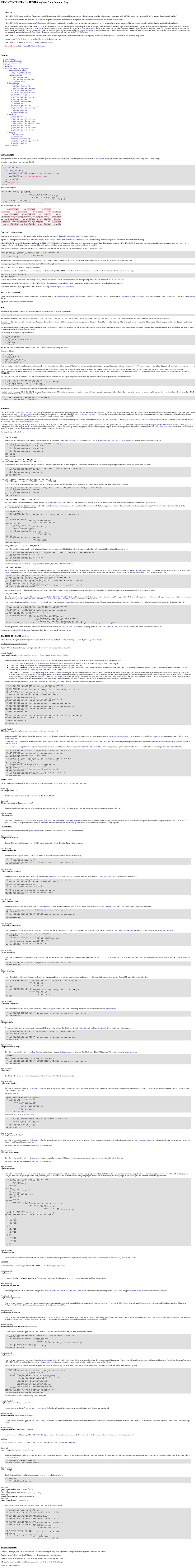 screenshot of HTML-TEMPLATE on template0.com