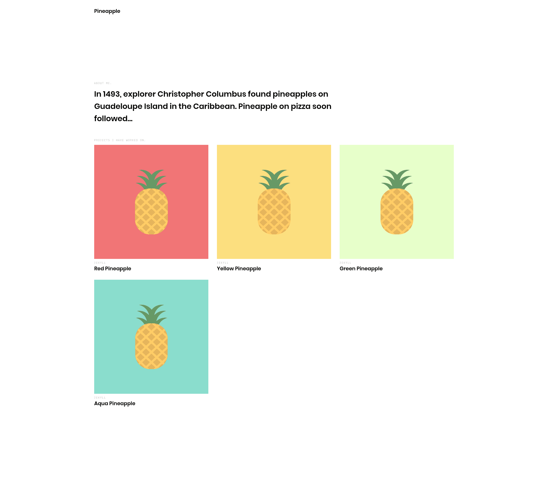 screenshot of Pineapple on template0.com