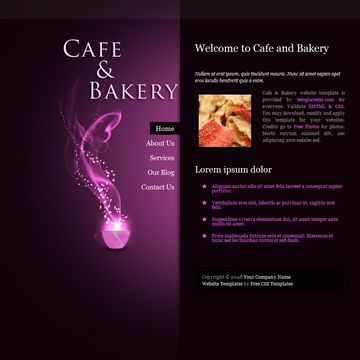 Image for Cafe Bakery Template on template0.com Image for Cafe Bakery Template on template0.com