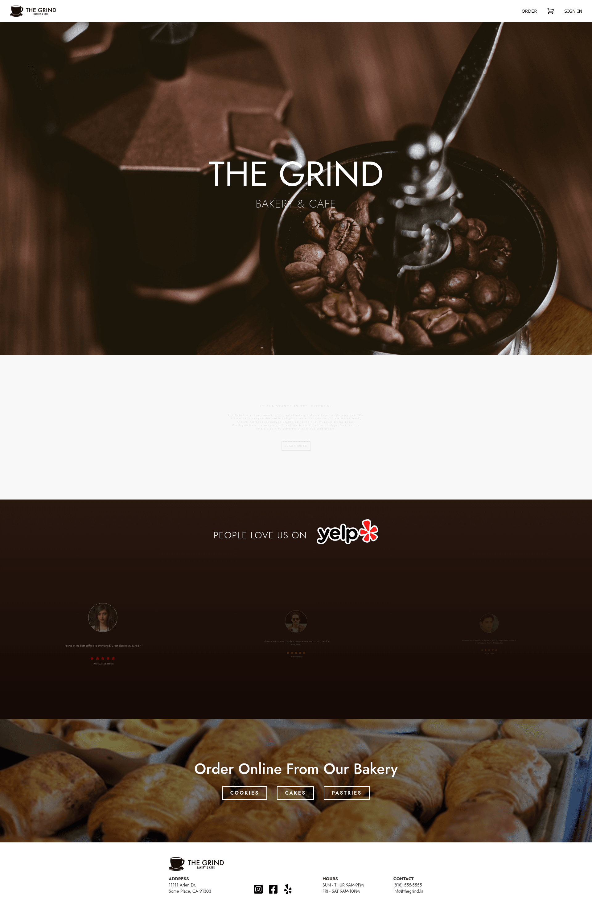 screenshot of The Grind on template0.com