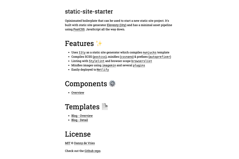 Image for Static Site Starter on template0.com Image for Static Site Starter on template0.com
