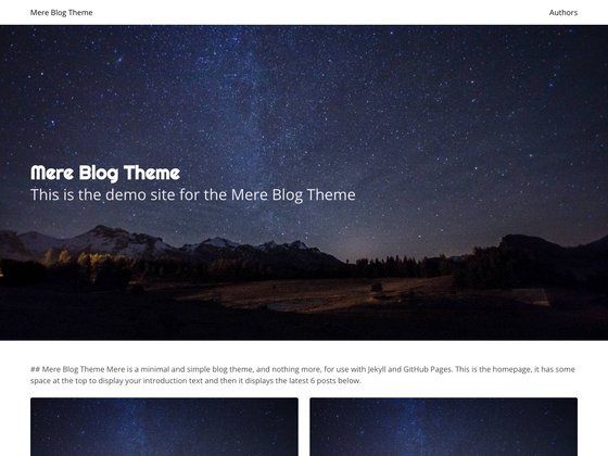 Image for Mere Blog Theme on template0.com Image for Mere Blog Theme on template0.com