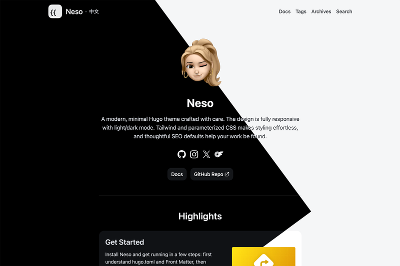 Image for Hugo Neso Theme on template0.com Image for Hugo Neso Theme on template0.com