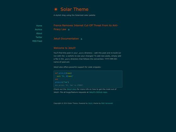 Image for Solar Jekyll on template0.com Image for Solar Jekyll on template0.com