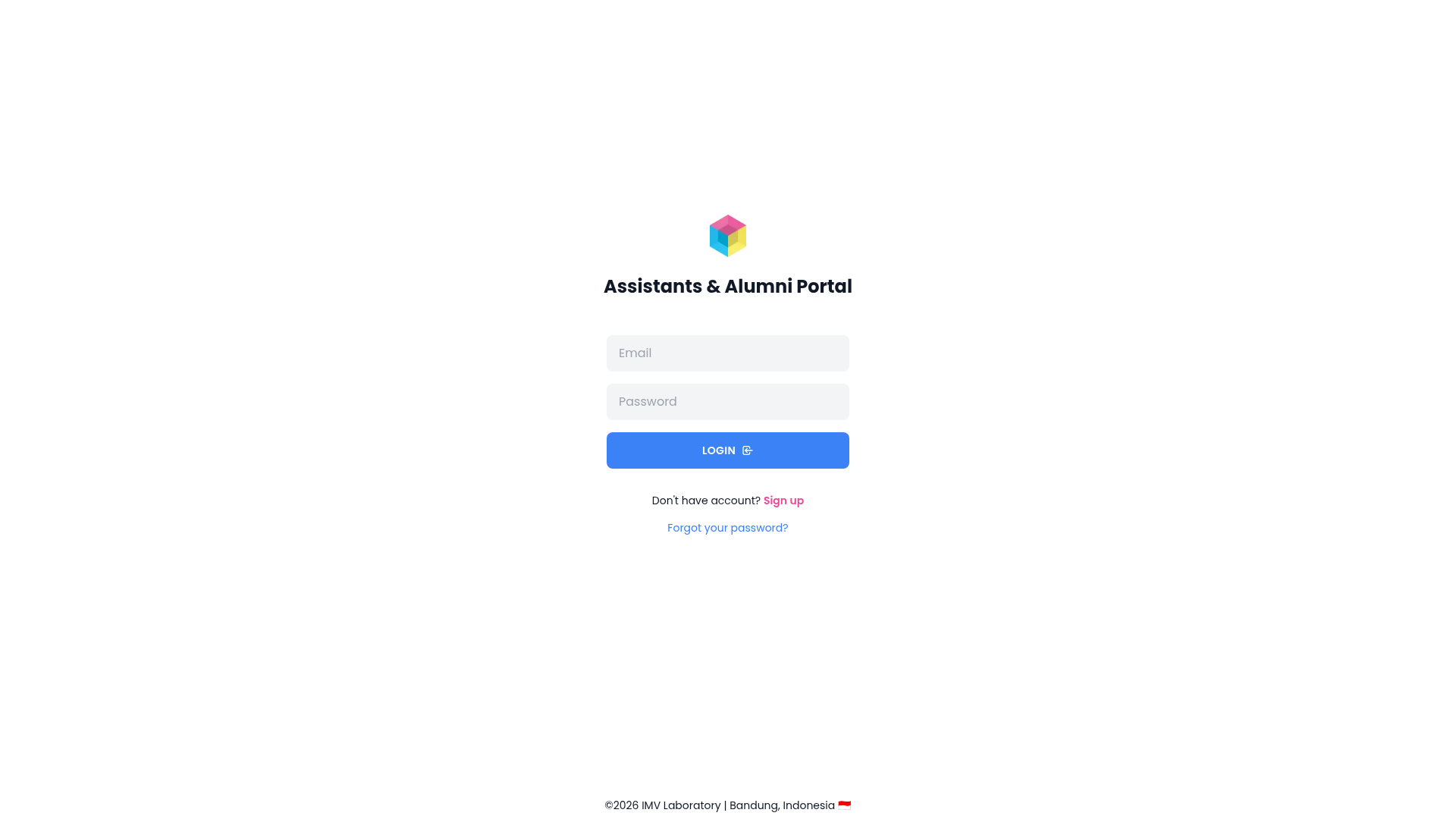 screenshot of IMV Assistant Portal on template0.com