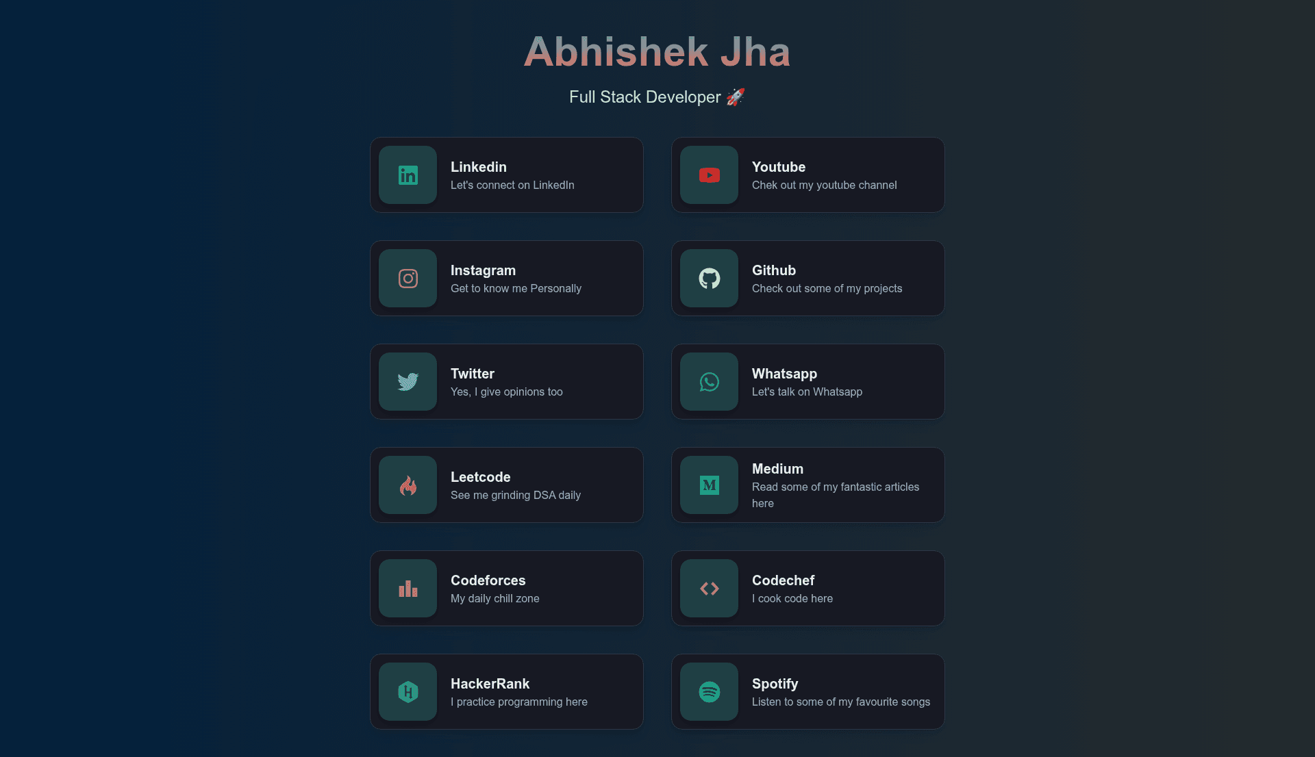screenshot of Linkhub on template0.com