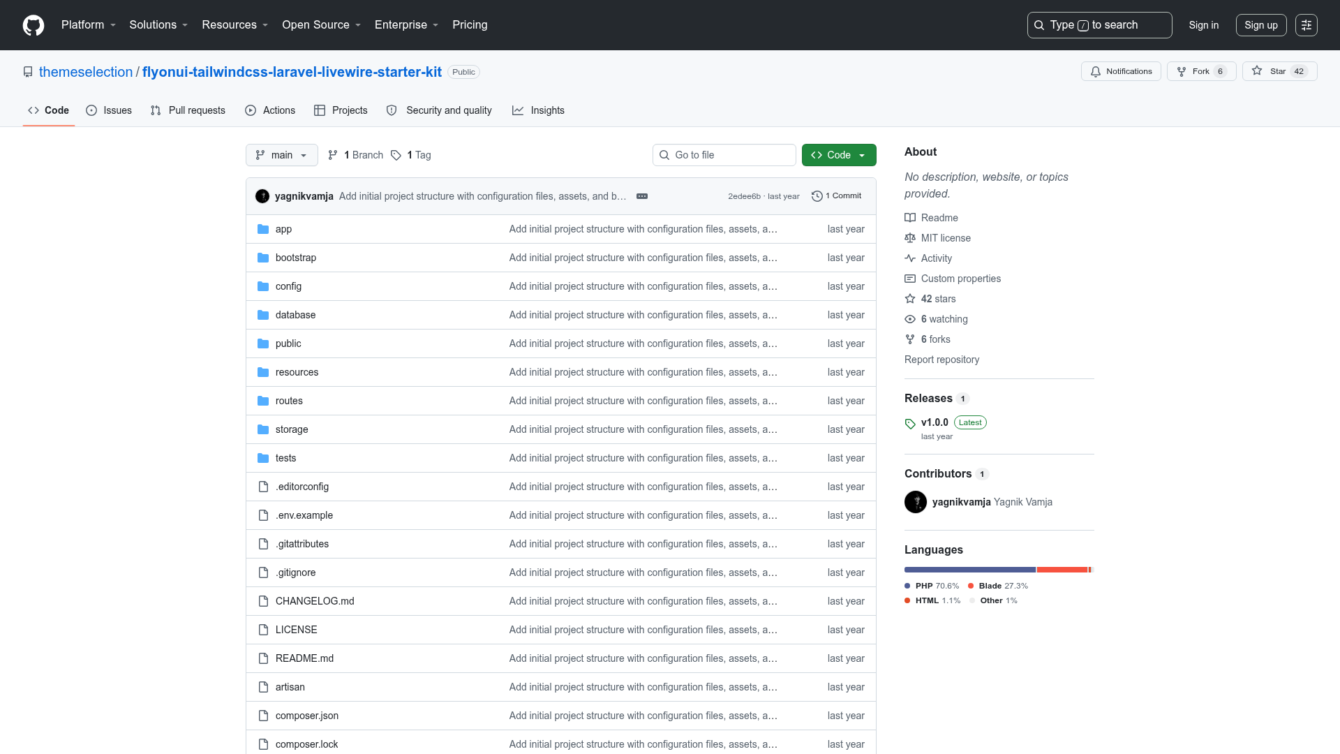 FlyonUI Tailwind CSS Laravel Starter Kit preview