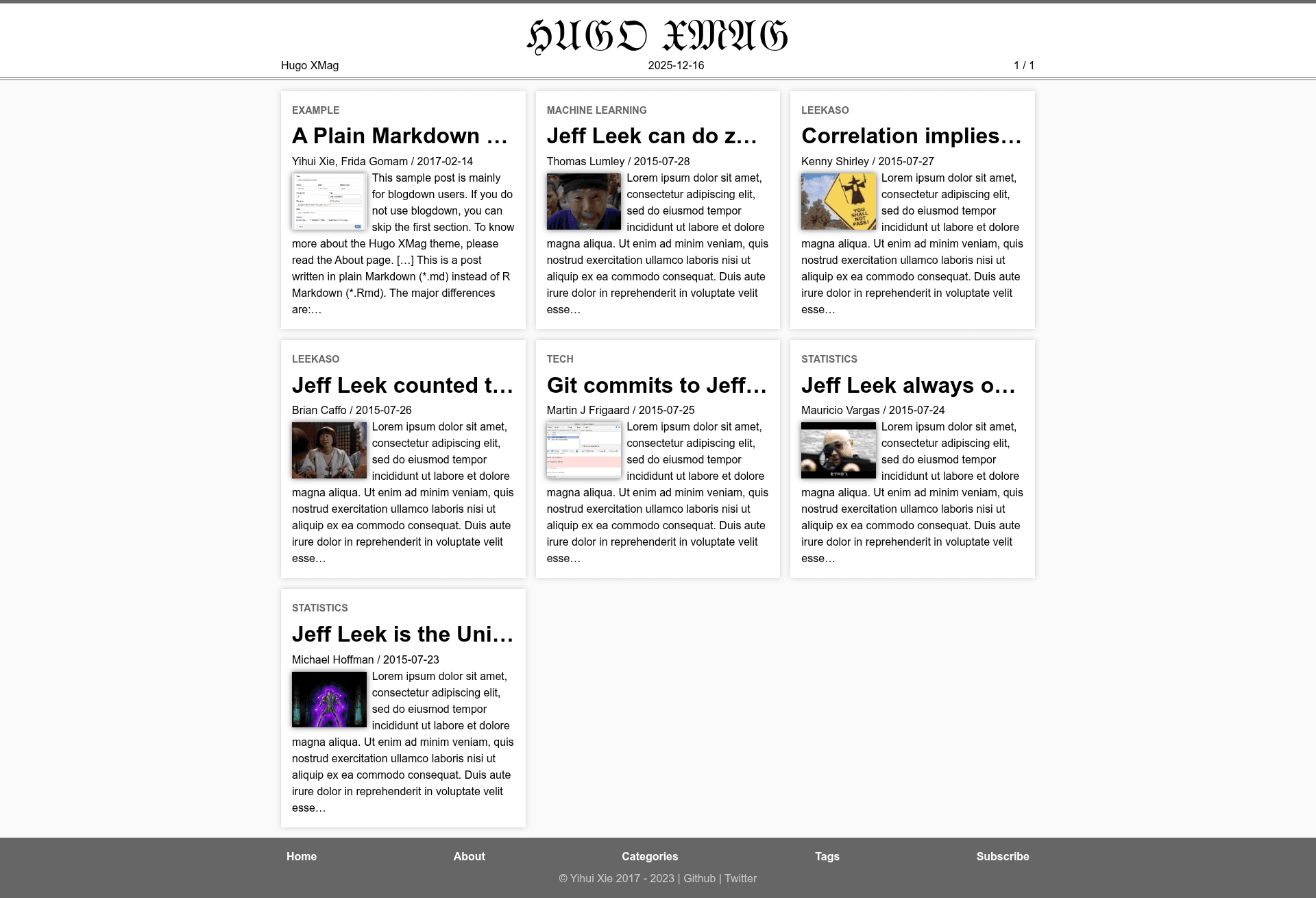 screenshot of XMag on template0.com