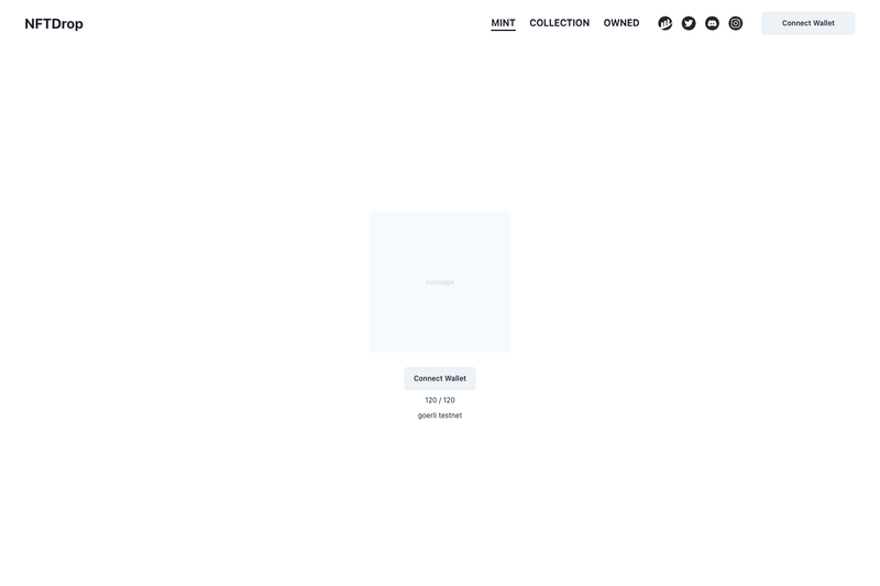 Image for Thirdweb NFTDrop Next.js Example on template0.com Image for Thirdweb NFTDrop Next.js Example on template0.com