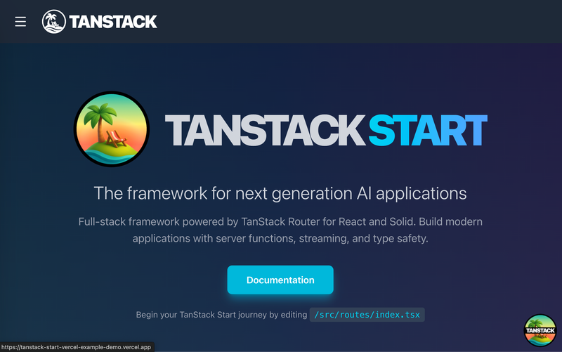 Image for TanStack Start on Vercel on template0.com Image for TanStack Start on Vercel on template0.com