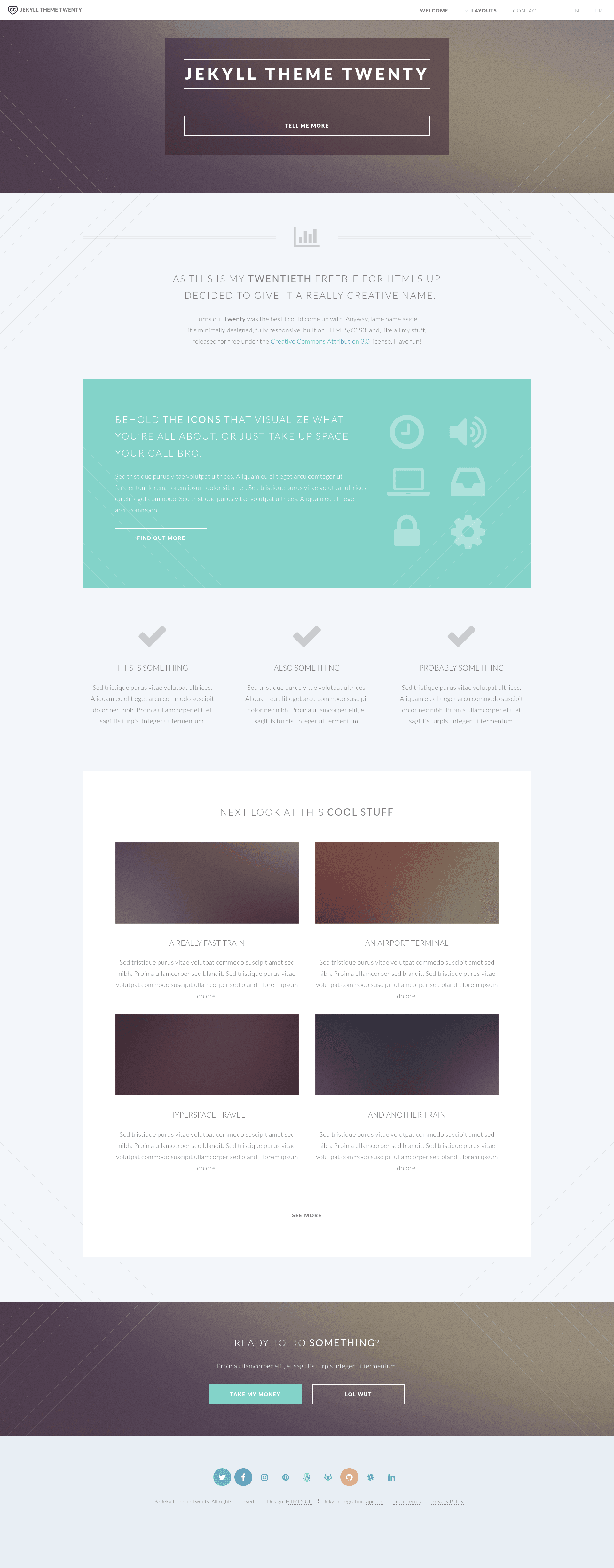 screenshot of Jekyll Theme Twenty on template0.com