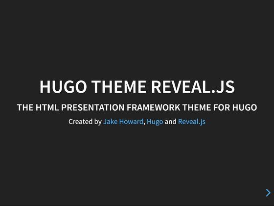 Image for Hugo Theme RevealJS on template0.com