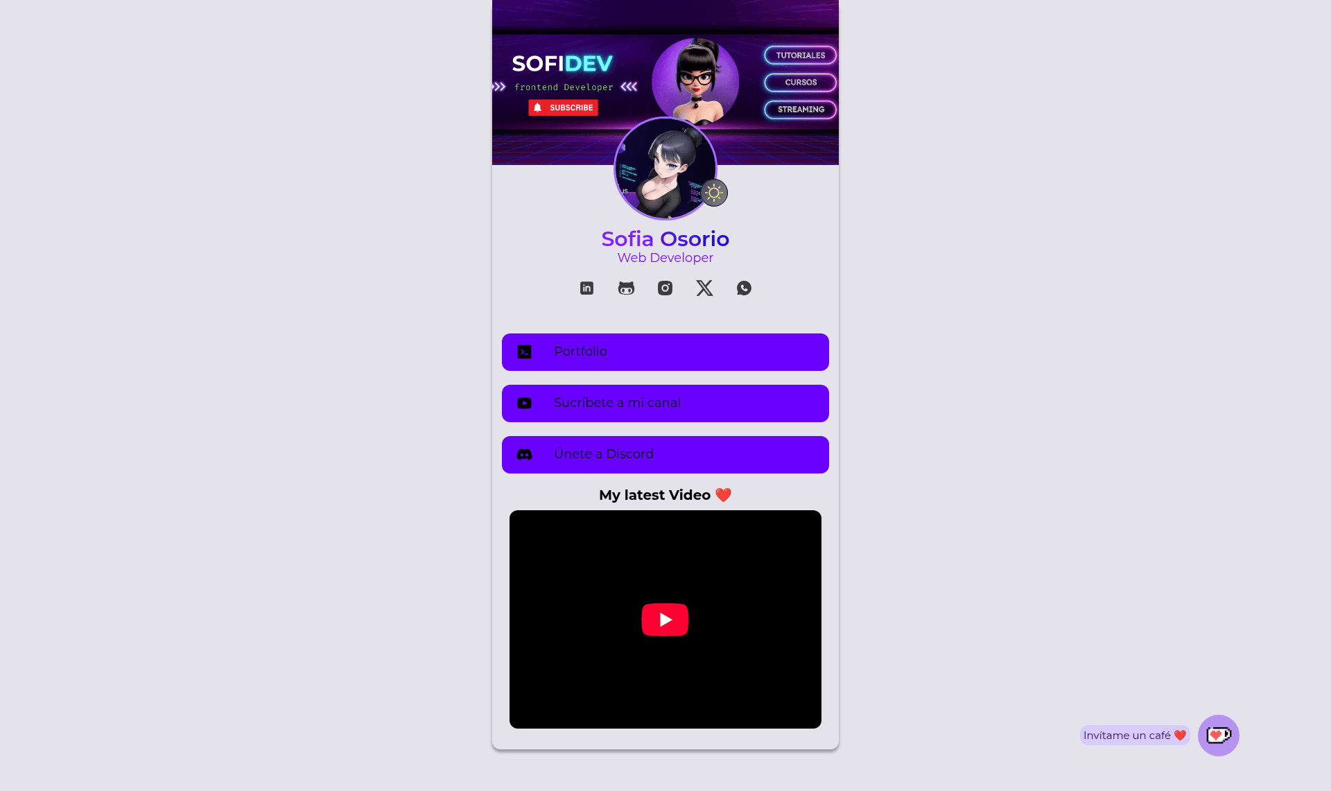 screenshot of Share Your Links on template0.com