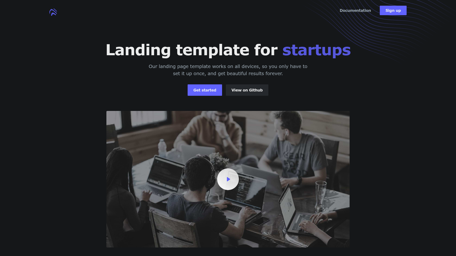 Open Landing Page Template preview
