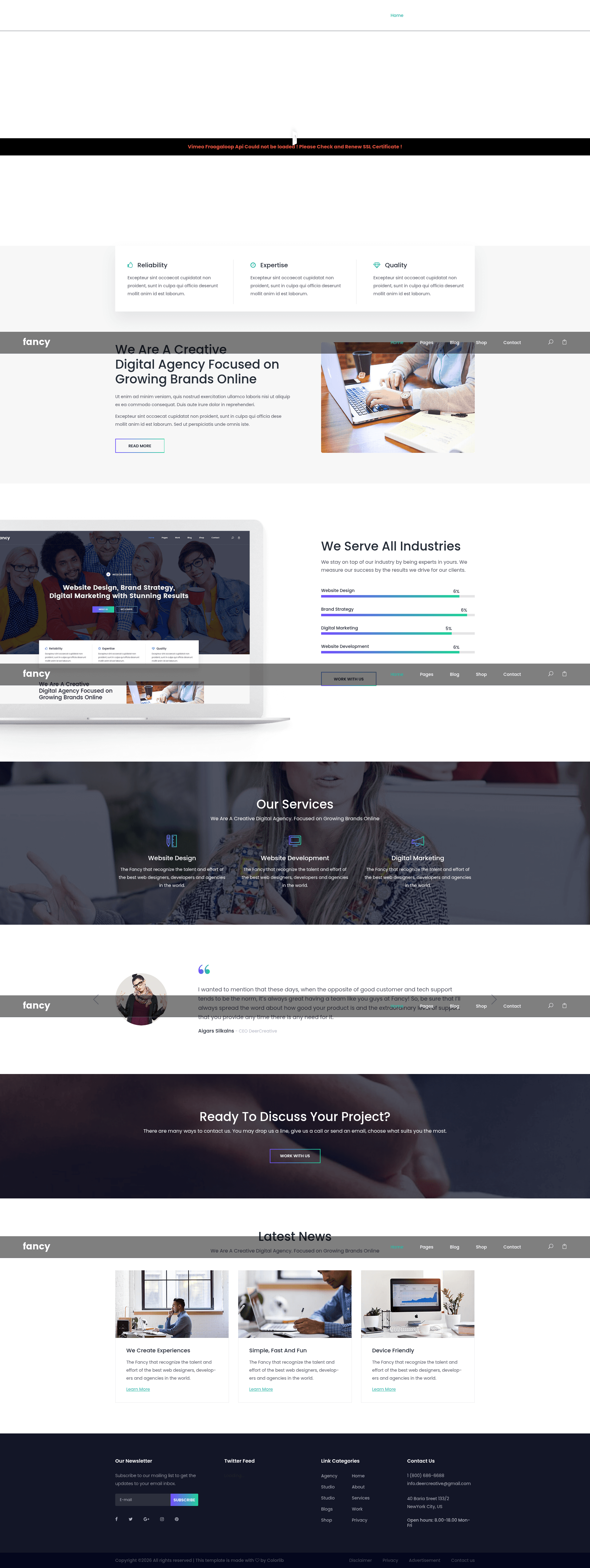 screenshot of Fancy on template0.com