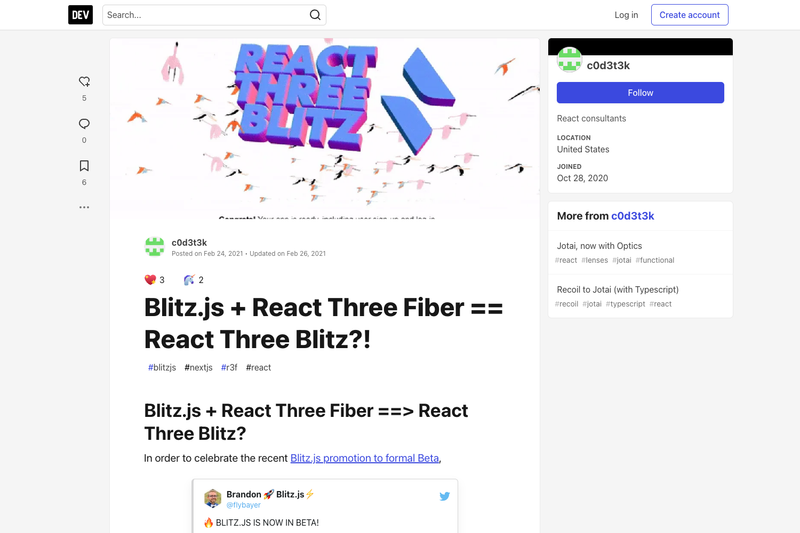 Image for React Three Blitz on template0.com Image for React Three Blitz on template0.com