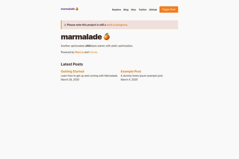 Image for Marmalade on template0.com