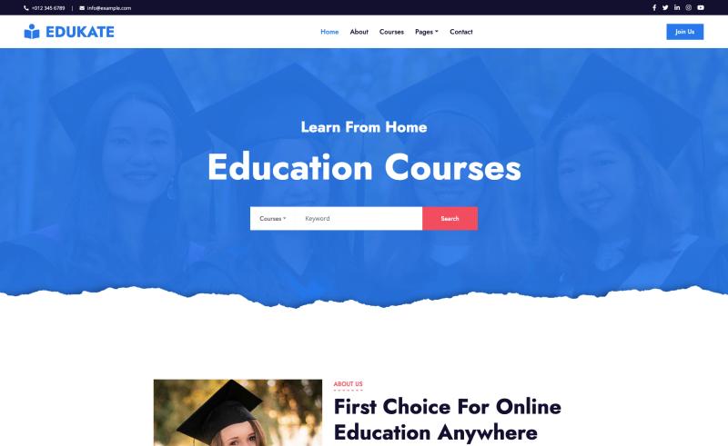 Image for Edukate on template0.com