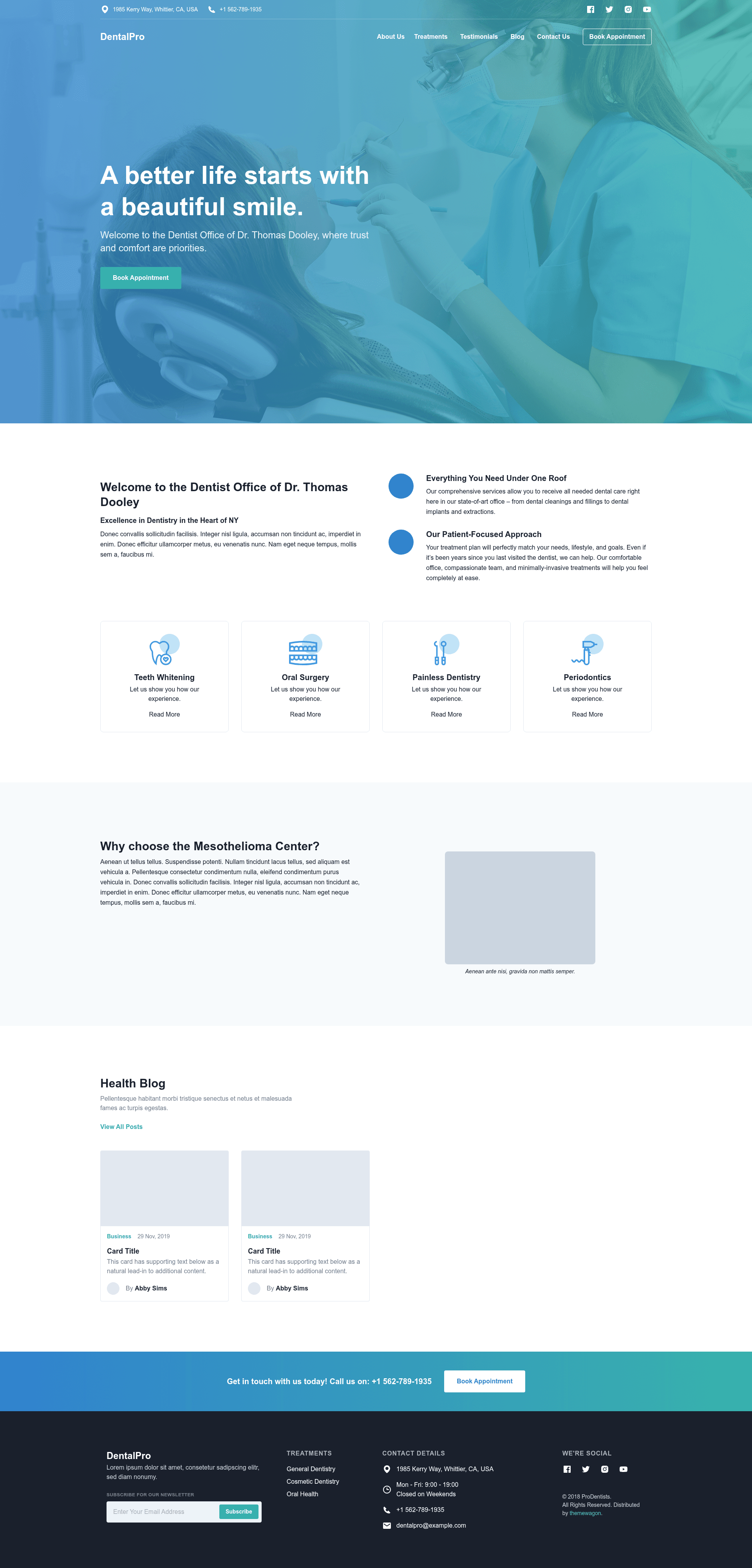 screenshot of Dental Pro on template0.com
