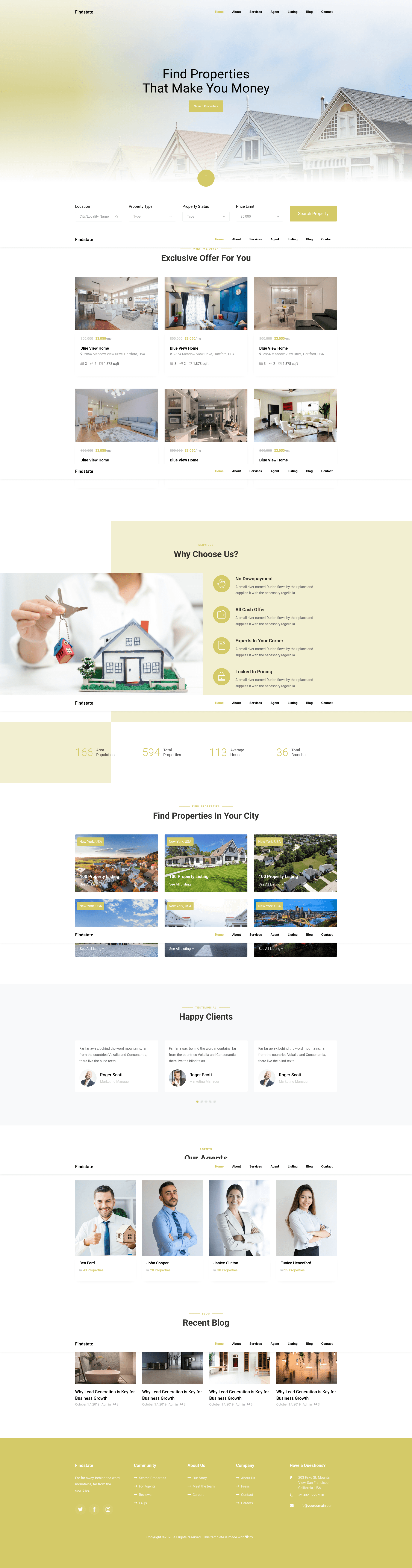 screenshot of Findstate on template0.com