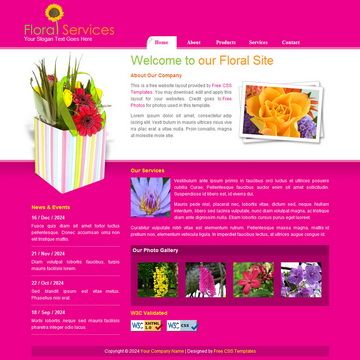 Image for Floral Template on template0.com Image for Floral Template on template0.com