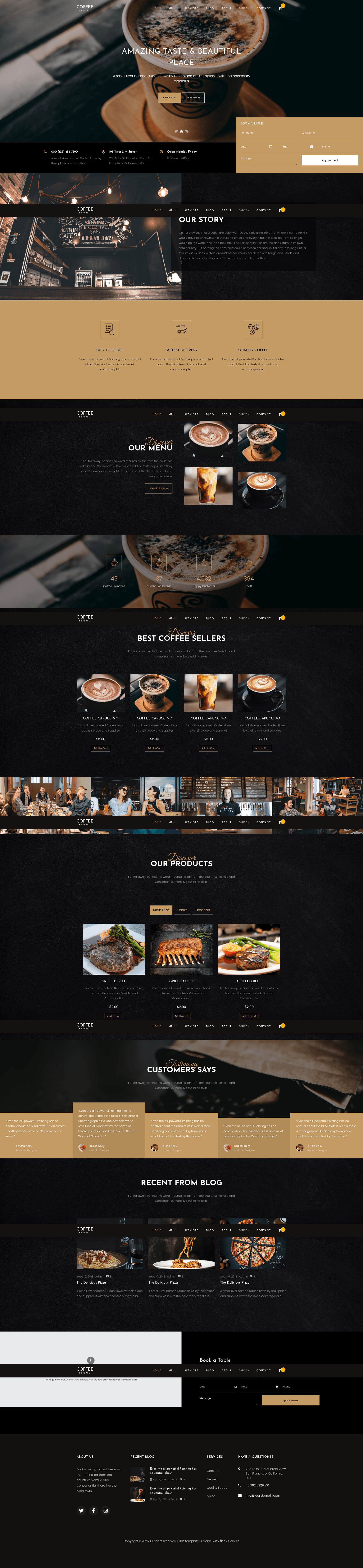 screenshot of Coffee Blend on template0.com